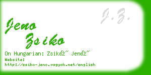 jeno zsiko business card